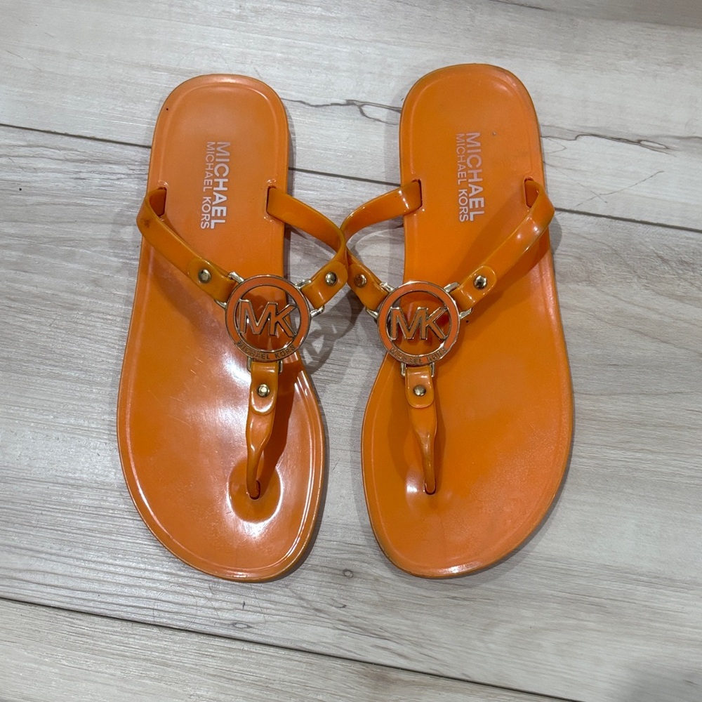 Michael Kors Orange Thong Sandals